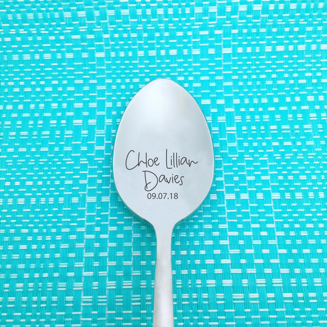 Monogrammed sale baby spoon