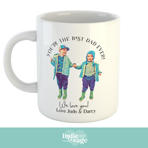 Personalised Mug - Happy Fathers Day Mug (Change Dad to any other name and add your message)