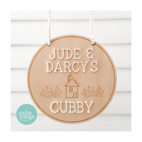 Personalised Kids Cubby House Sign (Kids kitchen sign, Playroom Sign, Cubby House) - Personalise it!