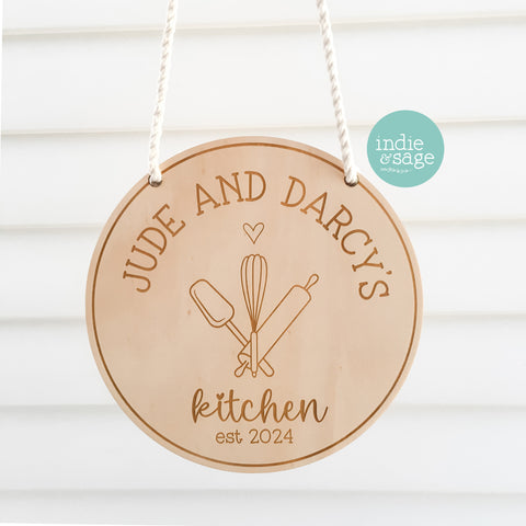 Personalised Kids Kitchen Sign (Kids kitchen sign, Playroom Sign, Cubby House) - Personalise it!