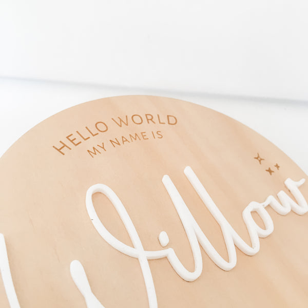 Hello World Personalised Newborn Announcement