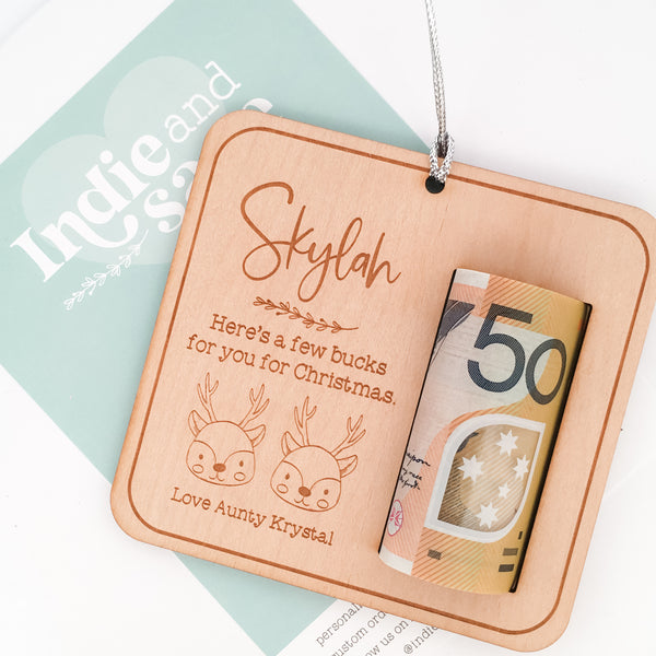 Personalised Christmas Gift Money Holder, Money Holder, Personalised Christmas Gifts