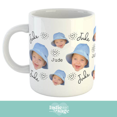 Personalised Baby Face Photo Mug, Featuring Your Little Person! (Mothers Day Present)