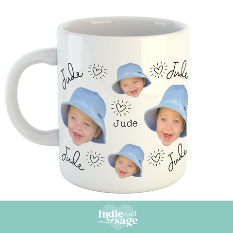 Custom Photo Mug, Personalized Baby Face Mug, Custom Baby Face Mug,  Mug With Photo, Dad Gift Idea, Grandma Gift, Gifts for Nana, Custom Face