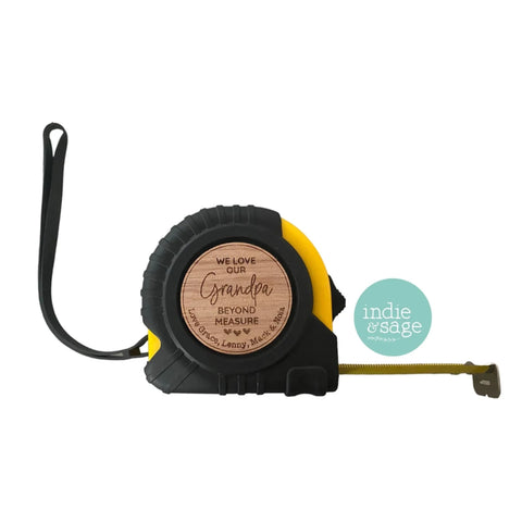 We Love You Beyond Measure Personalised Tape Measure (Add your message!)