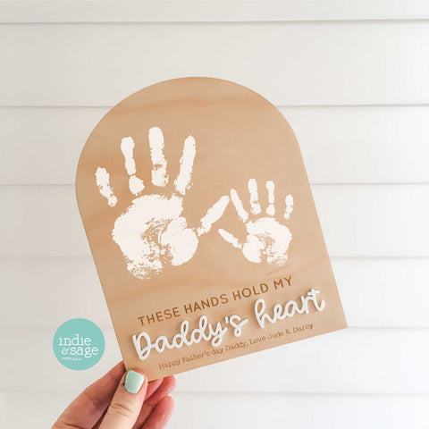 These Hands Hold My Daddy's Heart (Add your message & change who its for), Fathers Day Gifts, Fathers Dad, Dad Gifts, Grandad Gifts, Daddy