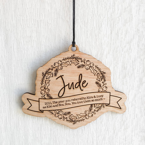 Personalised Christmas Decoration - (Annual Christmas Decoration) - A great way to remember a special moment from the year!