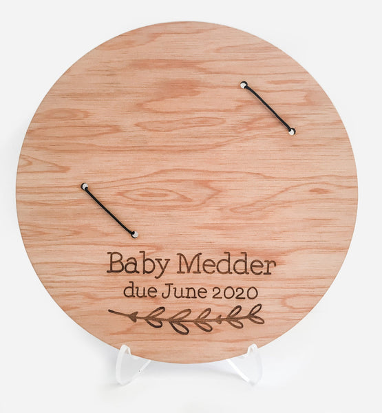 Personalised Ultrasound Pregnancy Announcement Sign (Wooden Baby Announcement, New Baby Arrival Plaque)