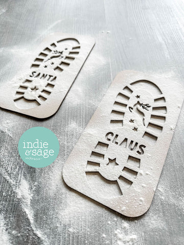 Wooden Santa Footprint Stencil, Christmas Santa Feet Stencil, Santa Footprints, Christmas Decorations, Christmas 2023, Santa Boot Stencil