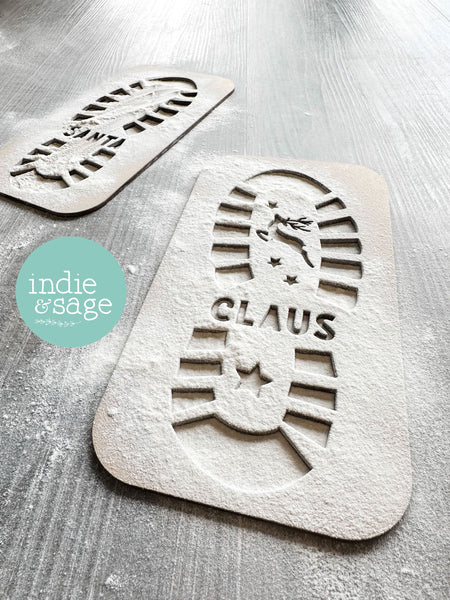 Wooden Santa Footprint Stencil, Christmas Santa Feet Stencil, Santa Footprints, Christmas Decorations, Christmas 2023, Santa Boot Stencil